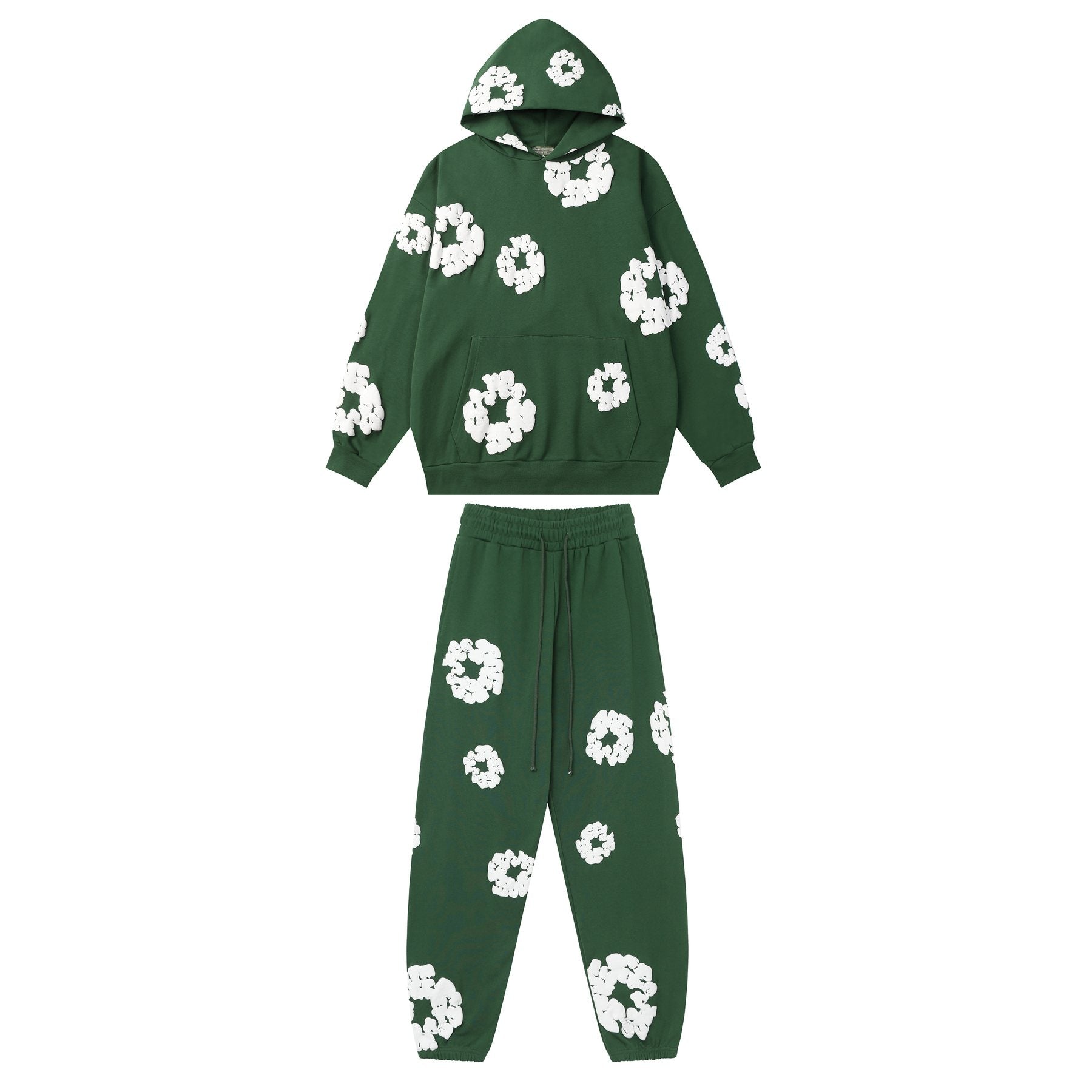 DENIM TEARS Floral Graphic Hoodie & Sweatpants Set — front