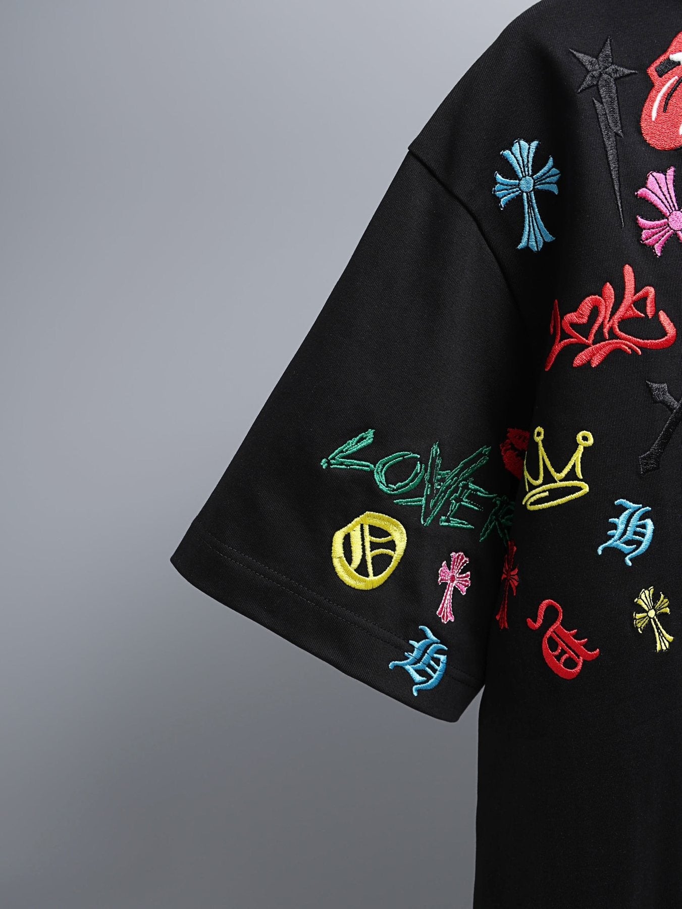 Chrome Hearts Multicolor Motif Cluster T-Shirt — detail
