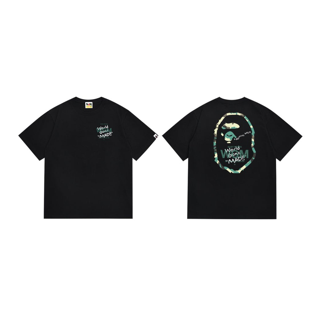 BAPE World Gone Mad Ape-Head Graphic T-Shirt — hero
