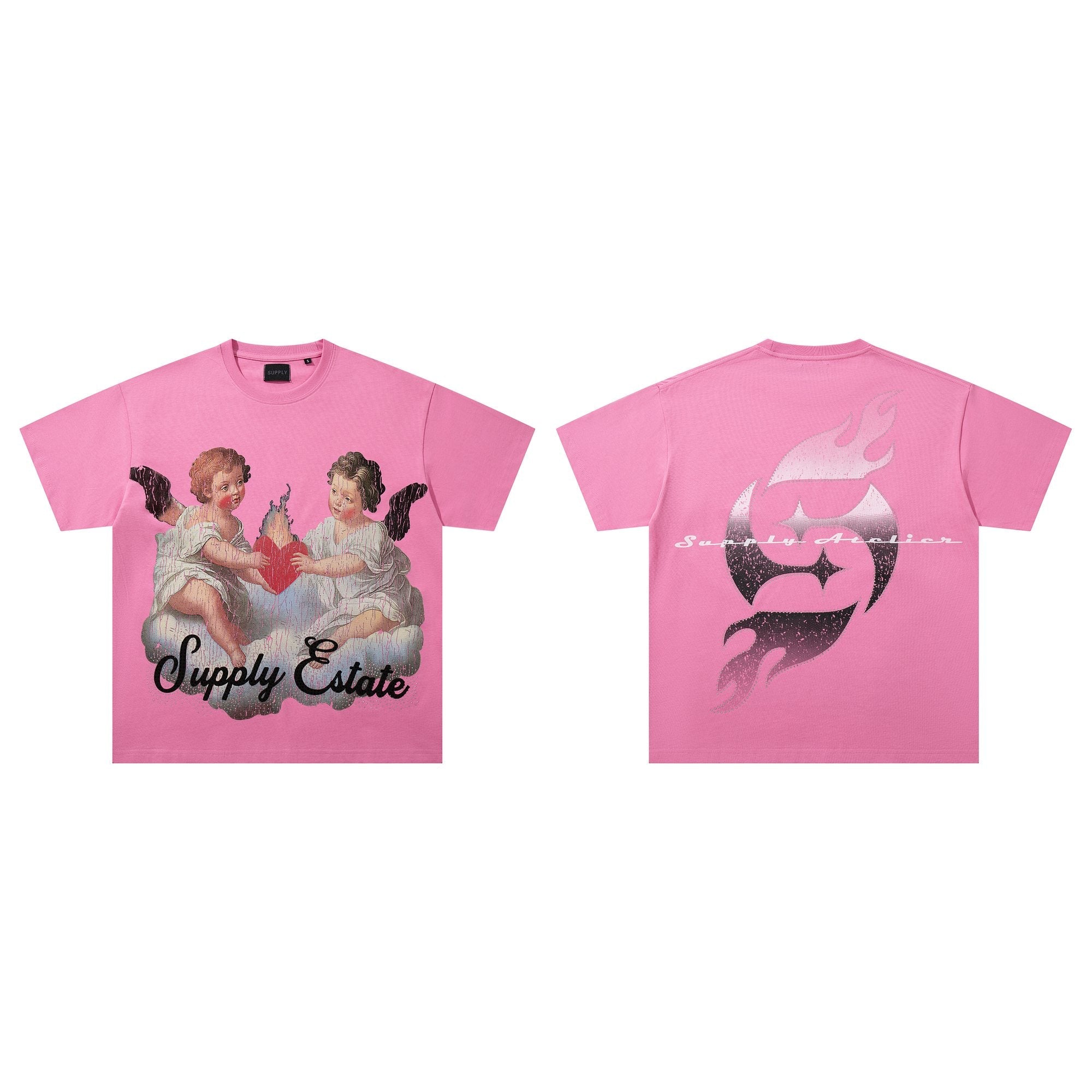 SUPPLY TEE Cherub Flame Graphic T-Shirt — hero