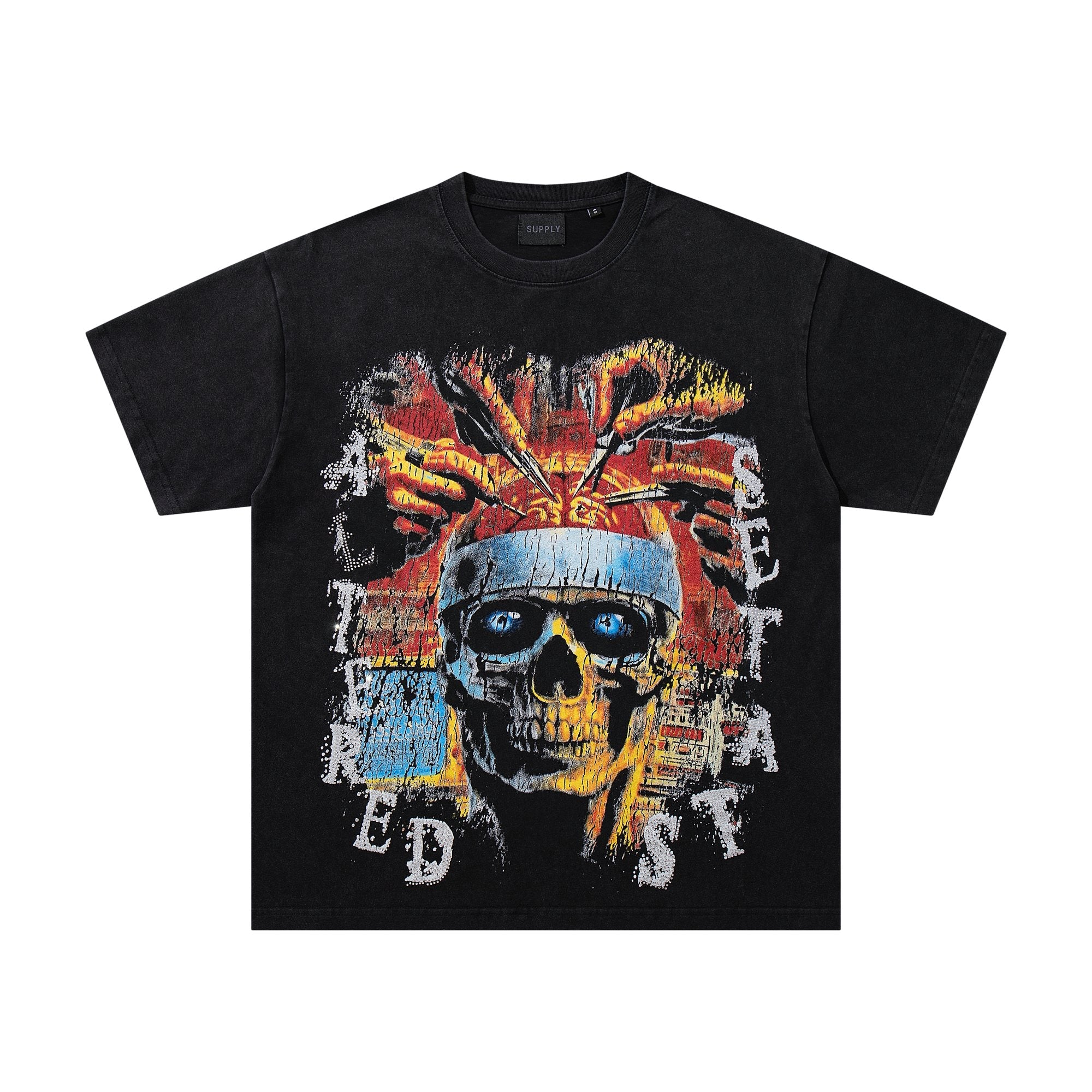 SUPPLY TEE Skull Rhinestone Graphic T-Shirt — hero