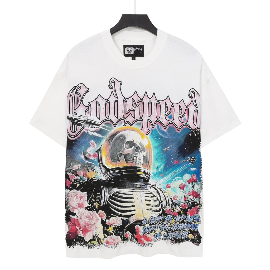 Godspeed Astronaut Floral Graphic T-Shirt — hero