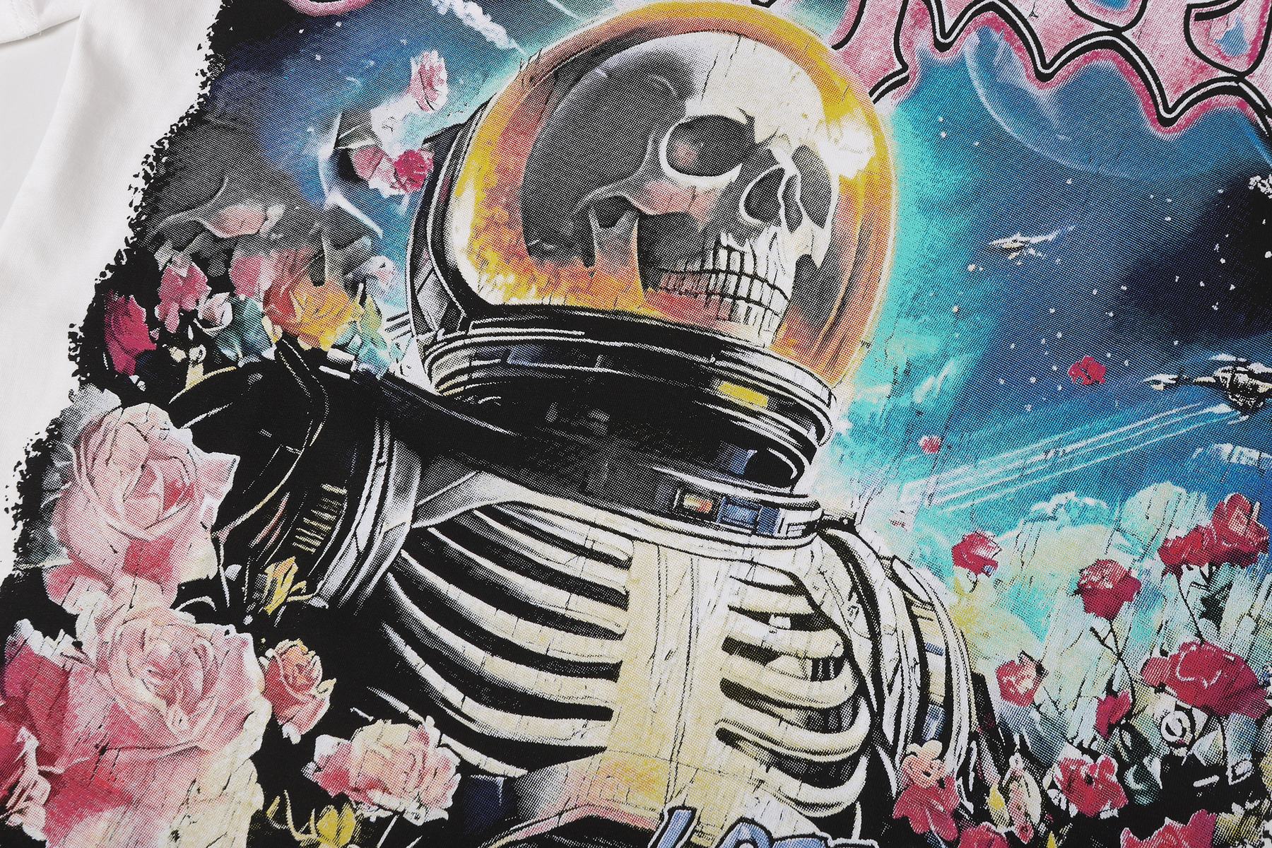 Godspeed Astronaut Floral Graphic T-Shirt — detail