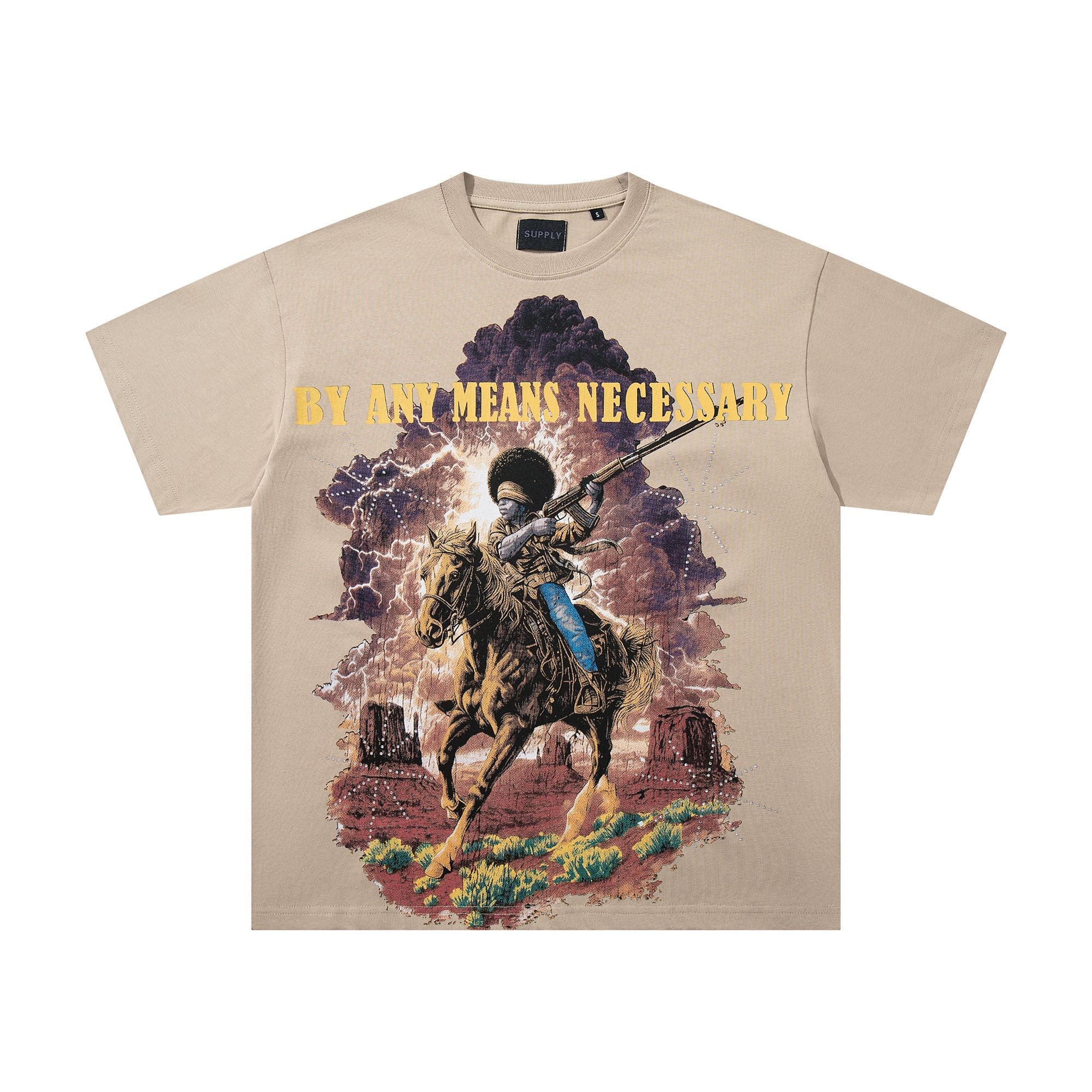 SUPPLY TEE By Any Means Necessary Western Rider Graphic T-Shirt — hero