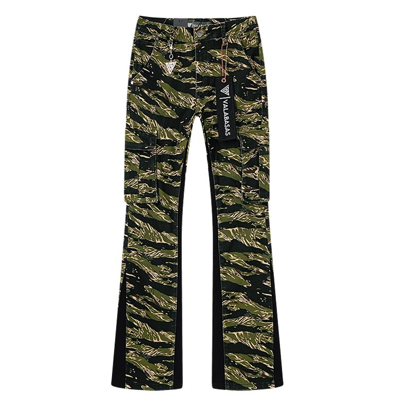 VALABASAS Camo Flared Cargo Pants — hero