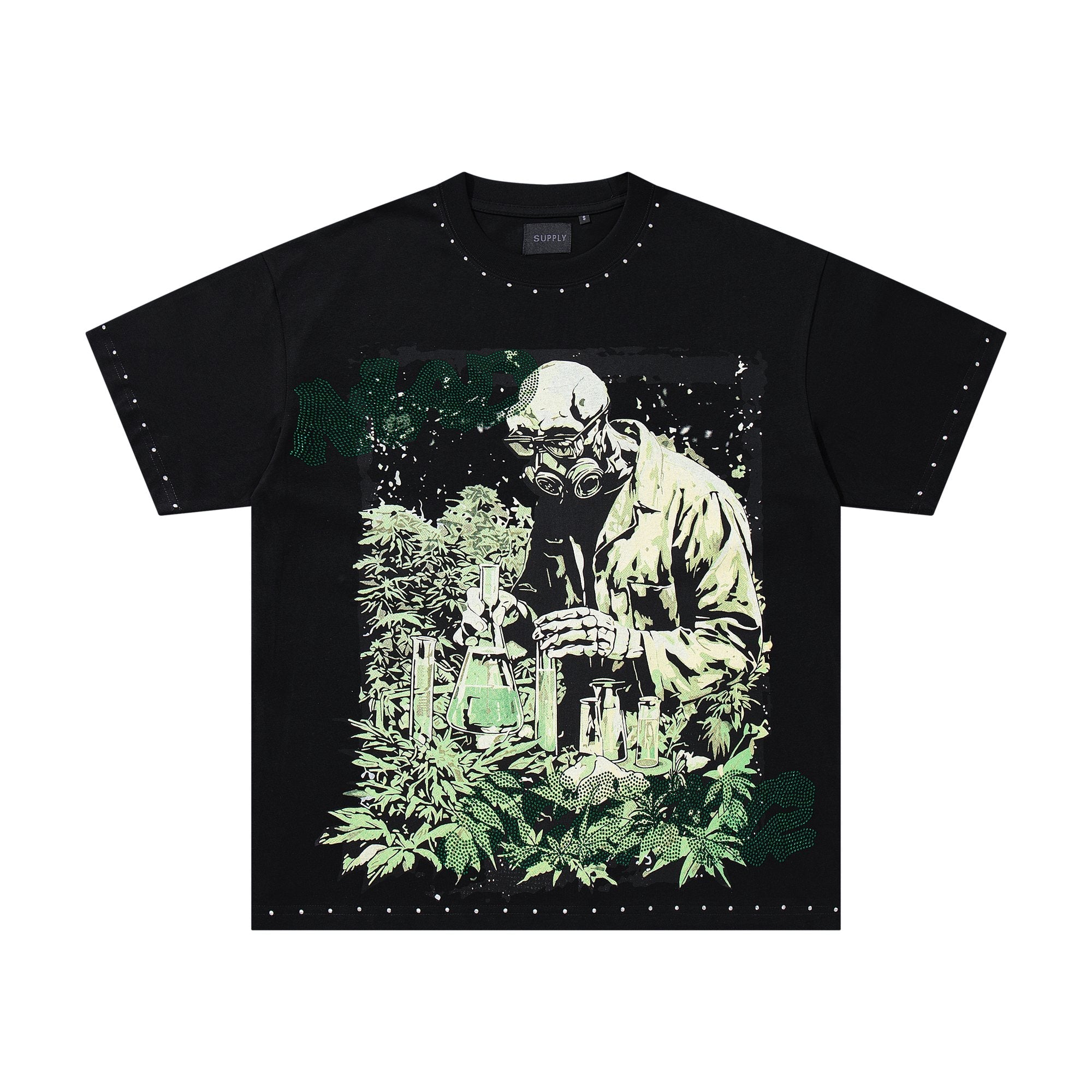SUPPLY TEE Scientist Lab Studded Graphic T-Shirt — hero