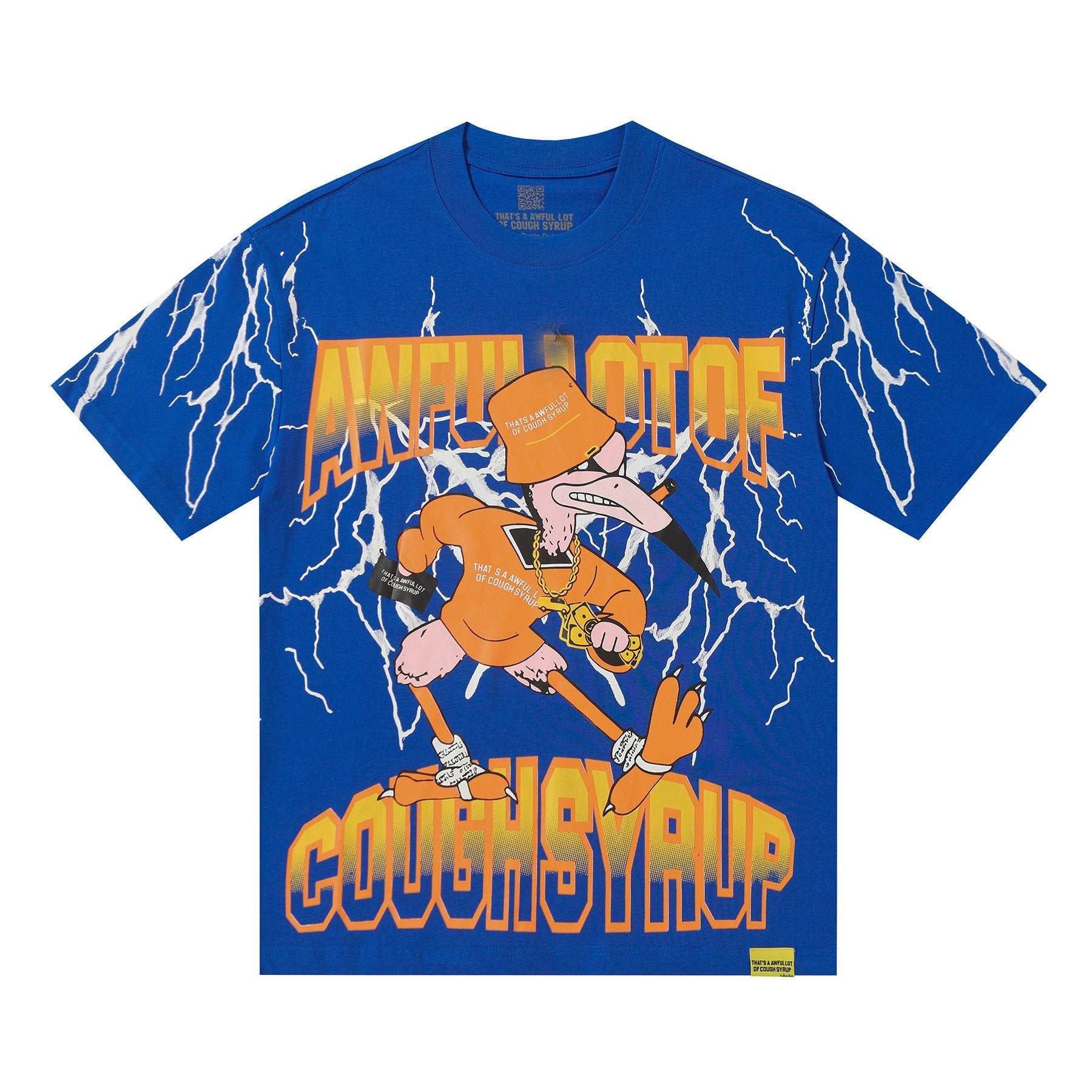 THAT'S A AWFUL LOT OF COUGH SYRUP Lightning Cartoon Graphic T-Shirt — hero