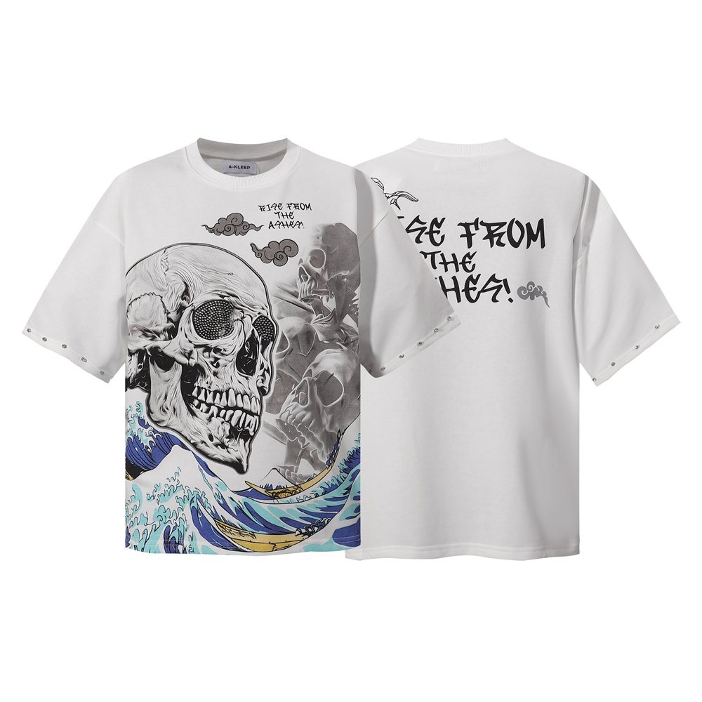 KLEEP 2005 Rise From the Ashes Skull Graphic T-Shirt — hero