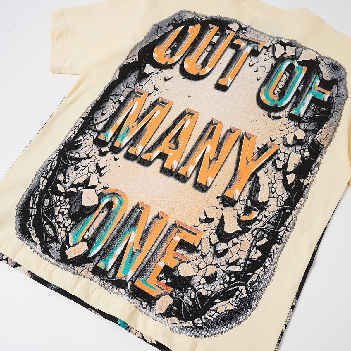 Godspeed Out of Many One Liberty Skull Graphic T-Shirt — detail