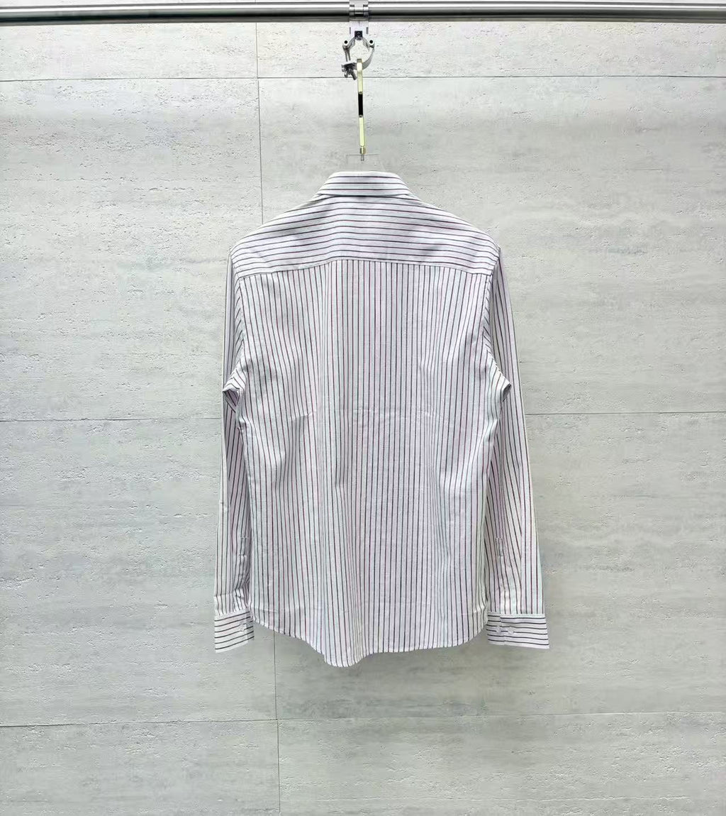 Test2-Ralph Lauren Striped Embroidered Long-Sleeve Button-Up Shirt — back