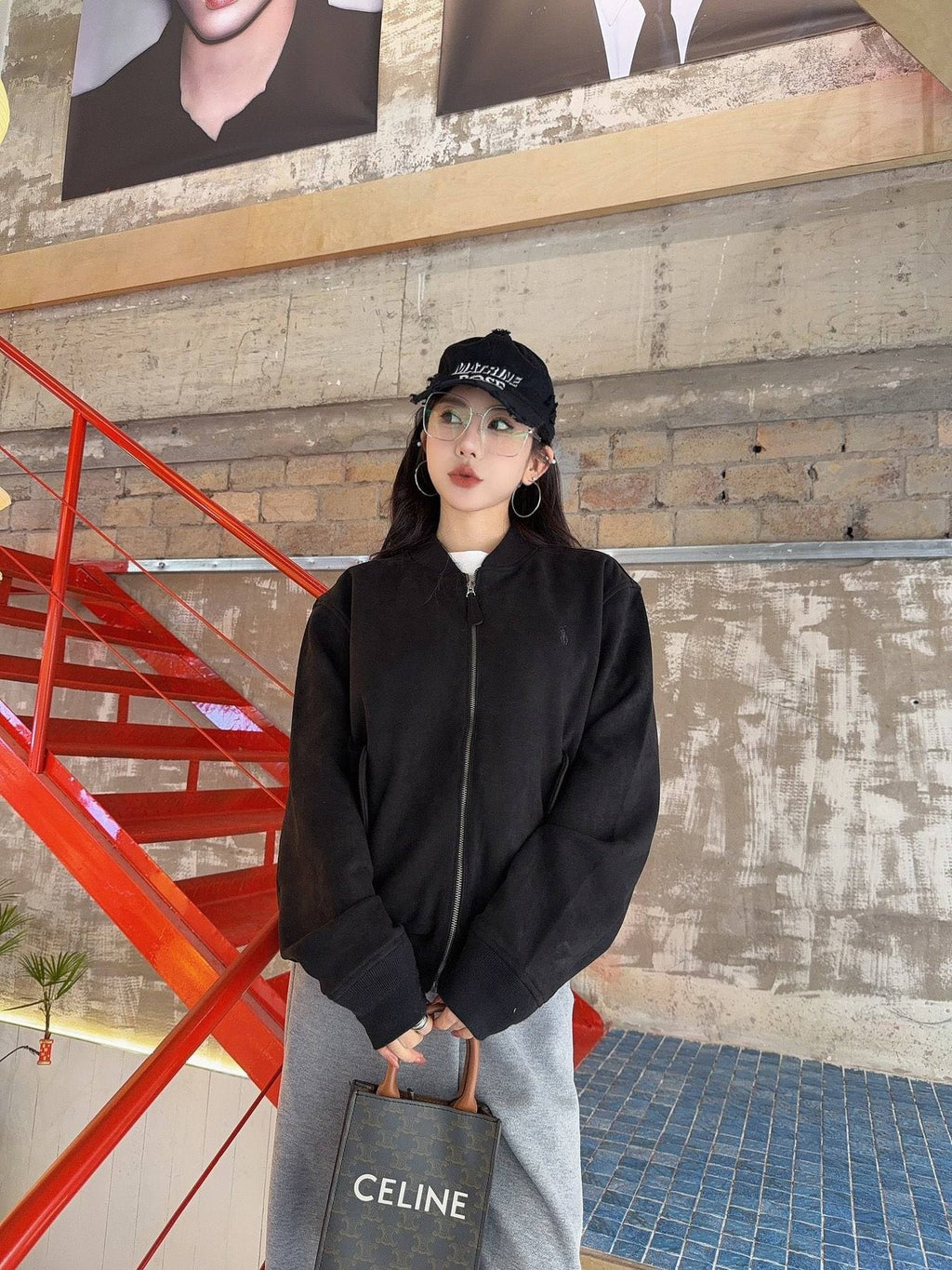 Test2-Ralph Lauren Embroidered Horse Zip-Front Jacket — model