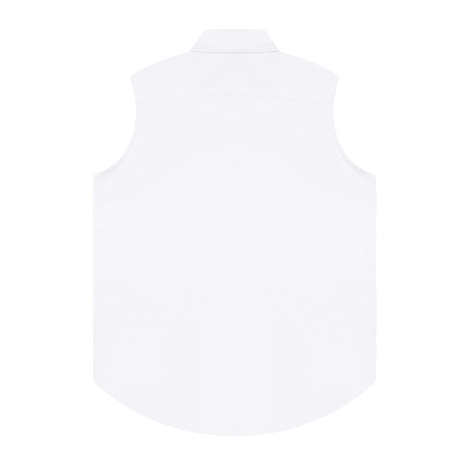 Test2-Ralph Lauren Sleeveless Oxford Button-Front Shirt — back