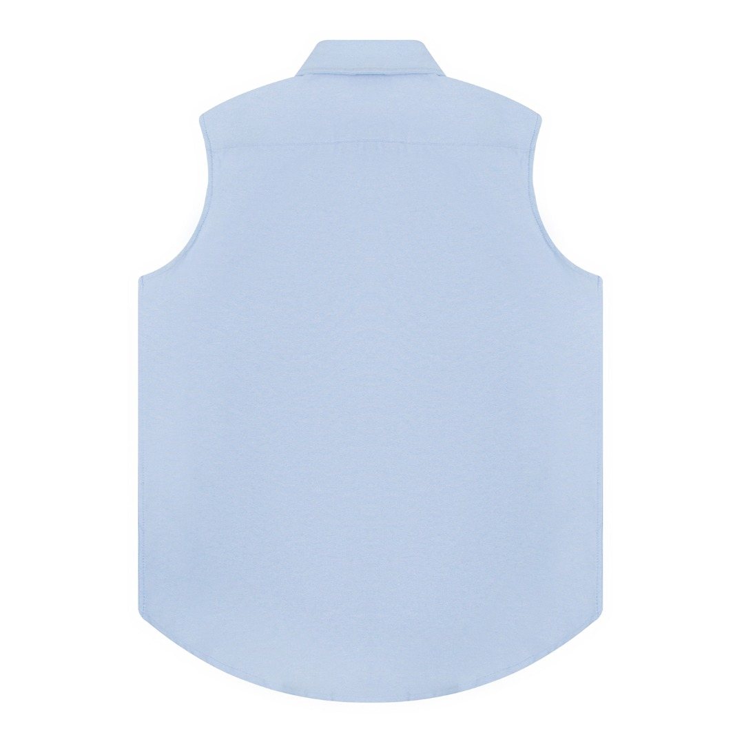 Test2-Ralph Lauren Sleeveless Oxford Button-Front Shirt — back