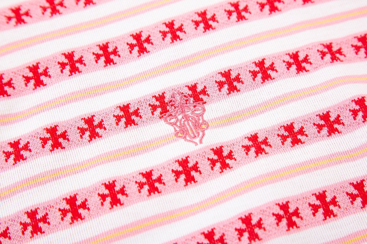 Test2-Chrome Hearts Striped Jacquard Knit T-Shirt — detail