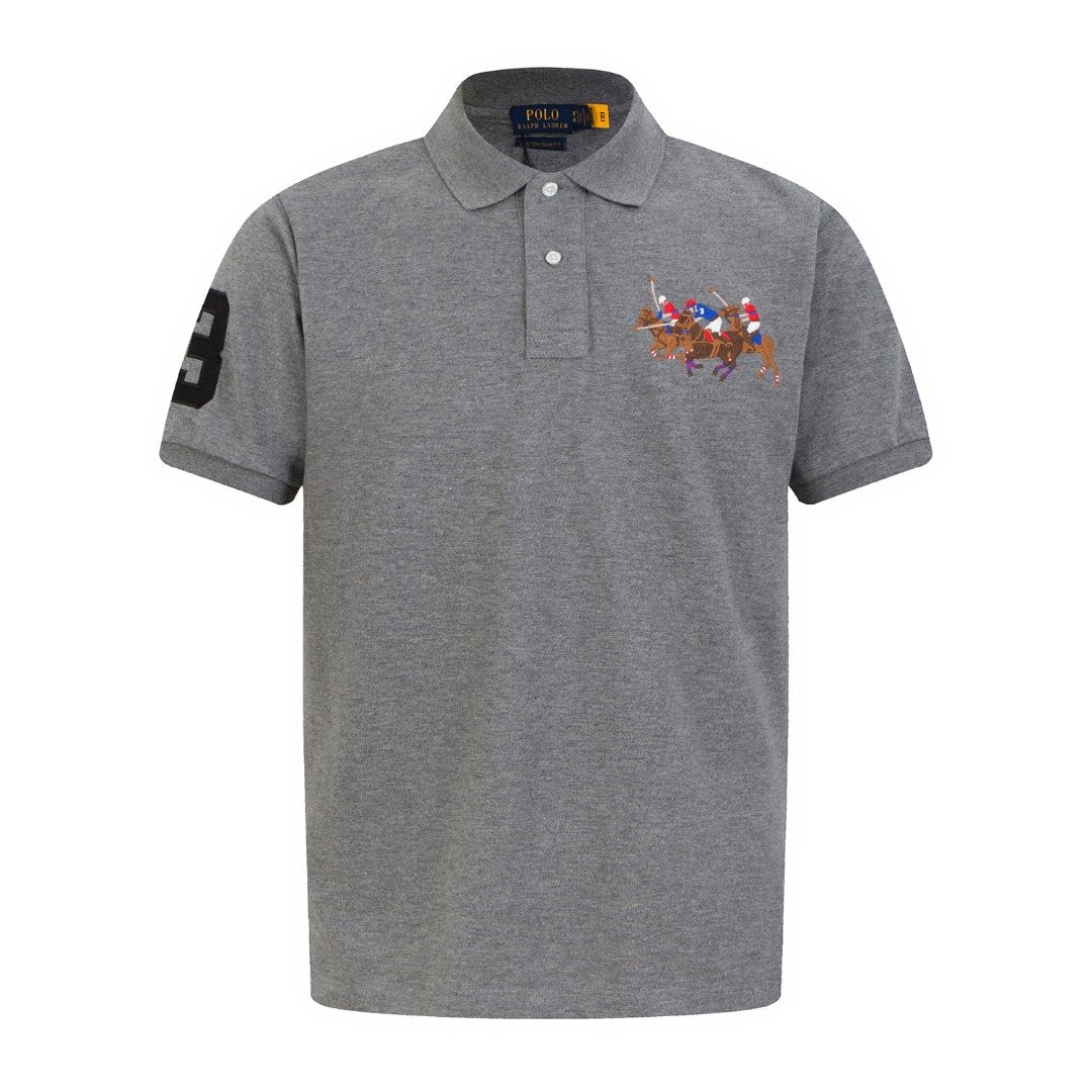 Test2-Ralph Lauren Embroidered Horse Short-Sleeve Polo Shirt — front