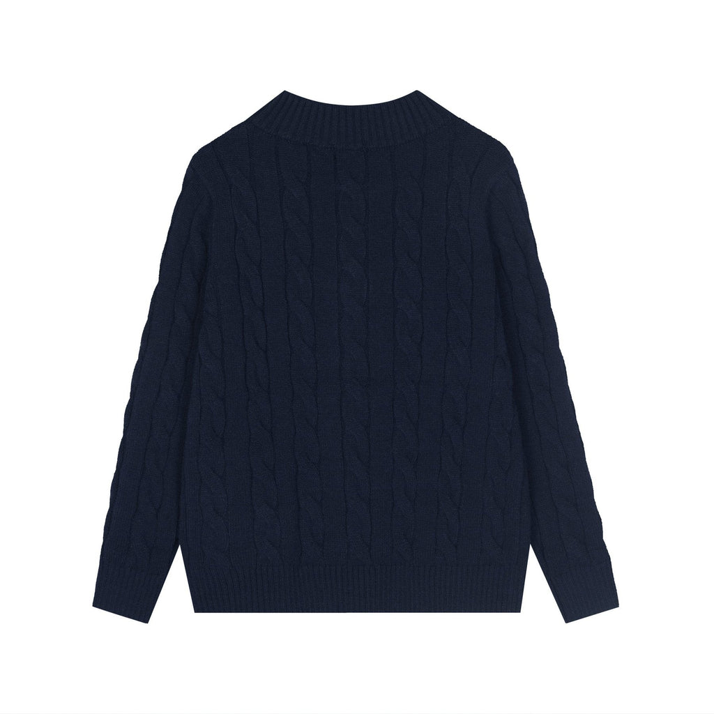 Test2-Ralph Lauren Full-Zip Cable-Knit Sweater — back